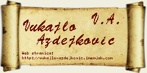 Vukajlo Azdejković vizit kartica